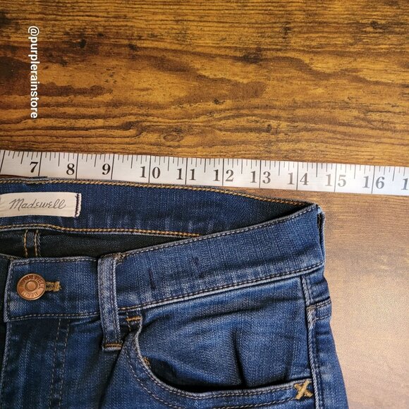 Madewell Jeans 28 Roadtripper High Rise Skinny Medium Dark Wash Stretch Denim - Picture 6 of 11